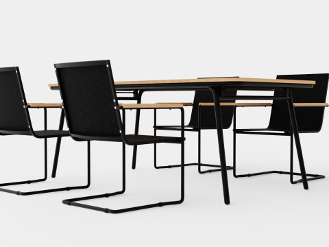 Hono dining set Modelo 3D