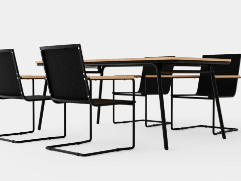 Hono dining set 3D Model