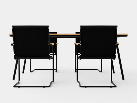 Hono dining set 3D Model