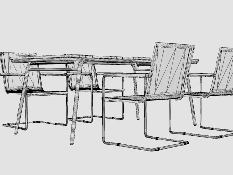 Hono dining set 3D Model