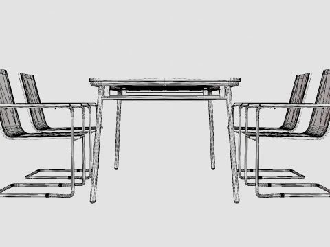 Hono dining set 3D Model