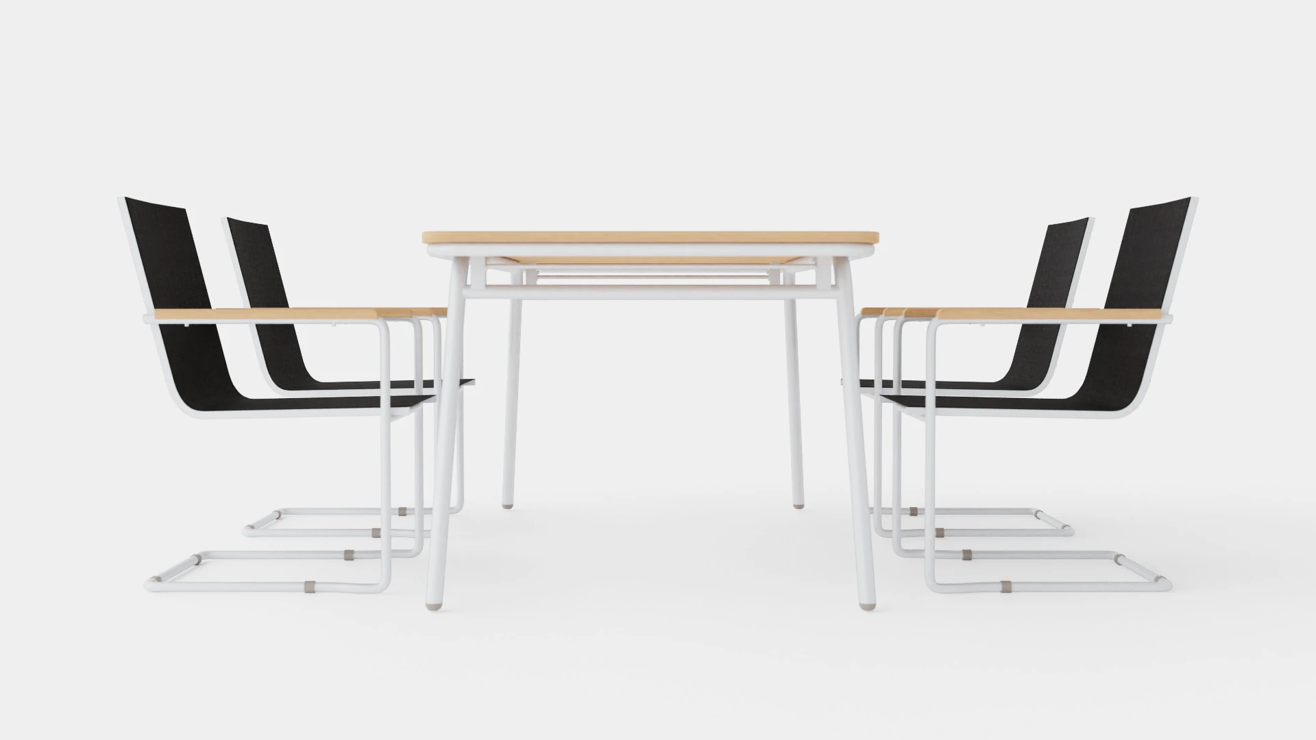 Hono dining set 3D Model .c4d .max .obj .3ds .fbx .stl .blend 