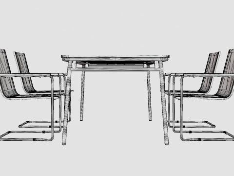Hono dining set 3D Model