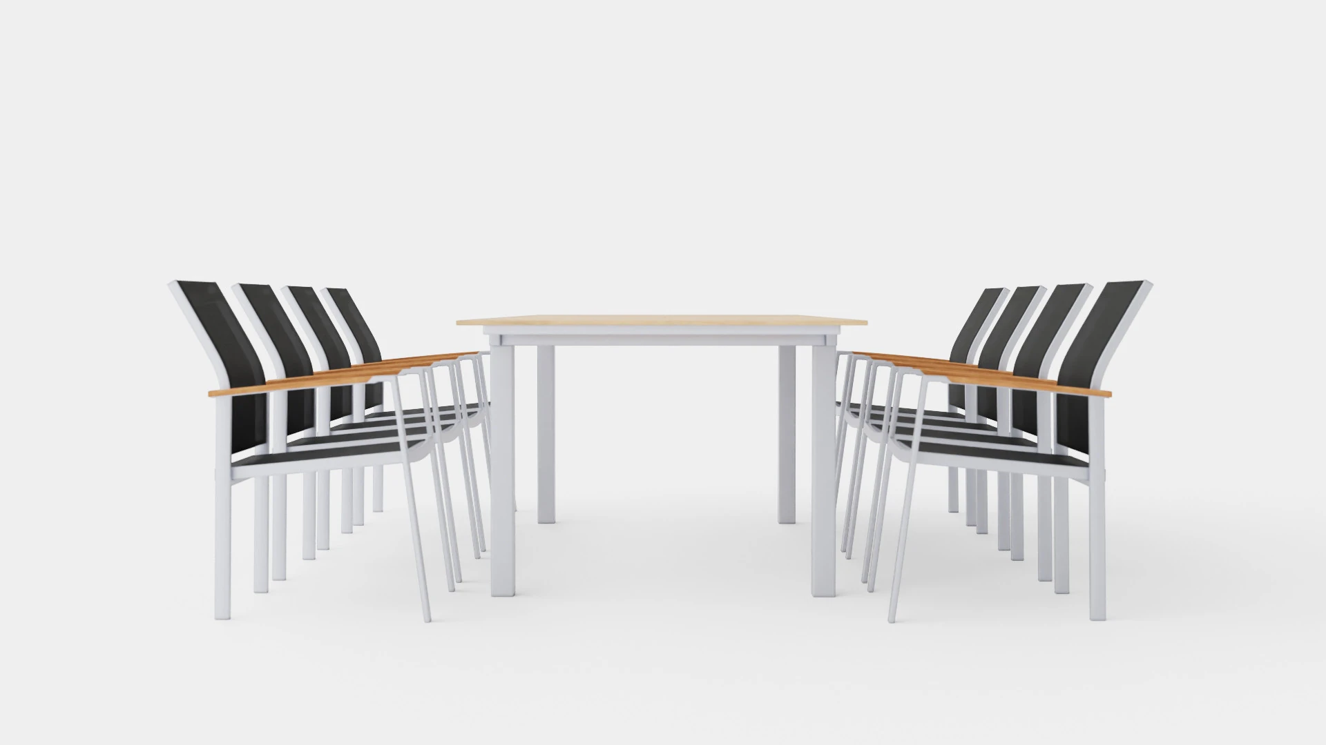 Seattle dining set 3D Model .c4d .max .obj .3ds .fbx .stl .blend 