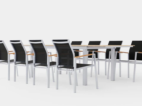 Seattle dining set 3D Model