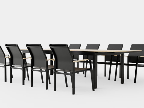 Seattle dining set 3D 모델