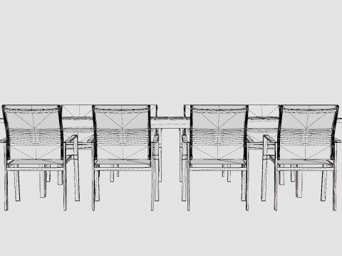 Seattle dining set 3D 모델