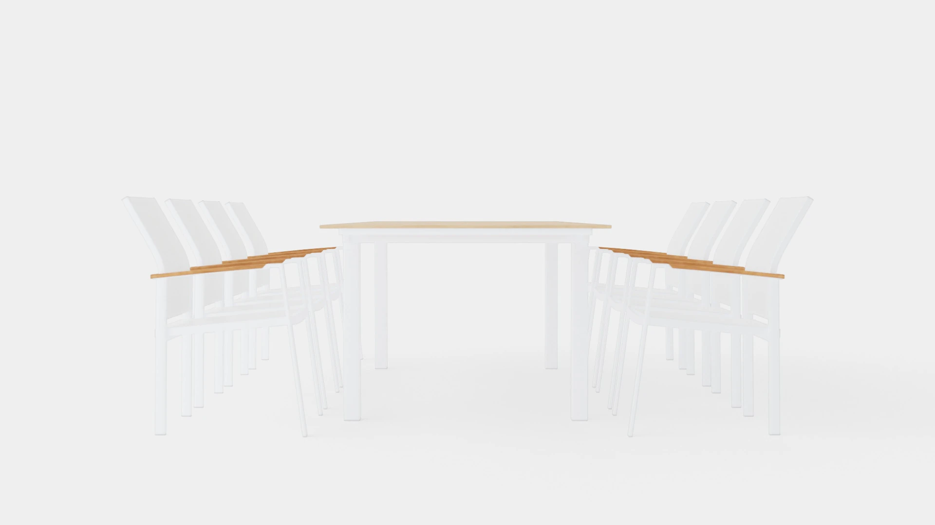 Seattle dining set 3D Model .c4d .max .obj .3ds .fbx .stl .blend 