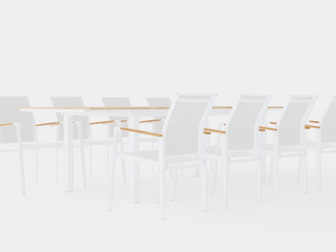 Seattle dining set 3D-Modell