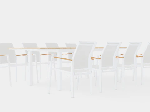 Seattle dining set 3D Model