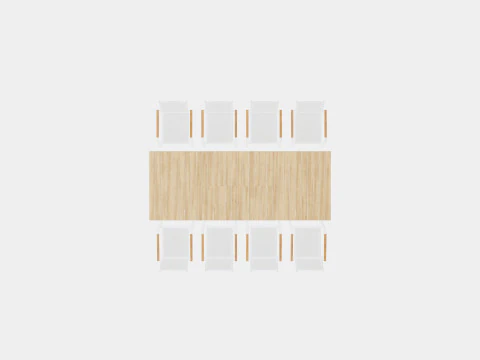 Seattle dining set 3D Model
