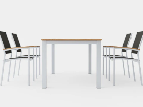 Conjunto de jantar duplo Modelo 3D