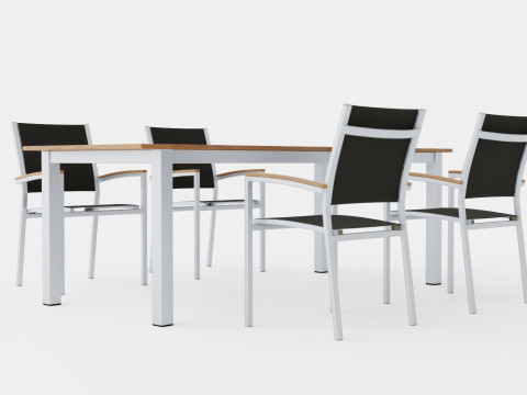 Twin dining set Model 3D