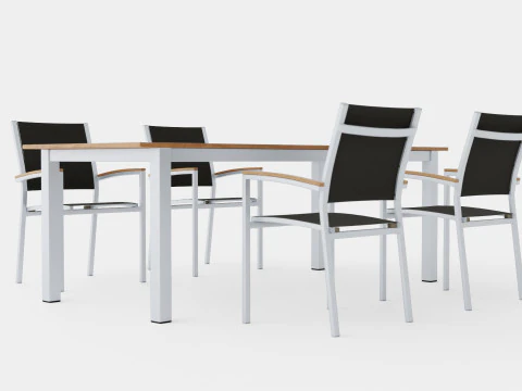 Conjunto de jantar duplo Modelo 3D