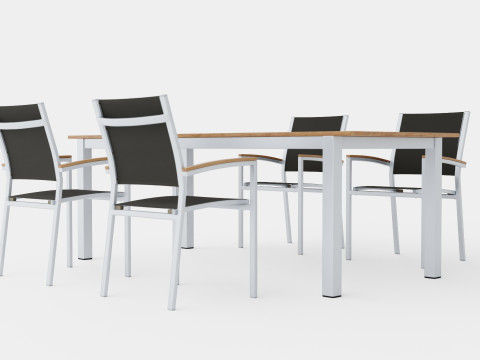 Twin dining set Model 3D