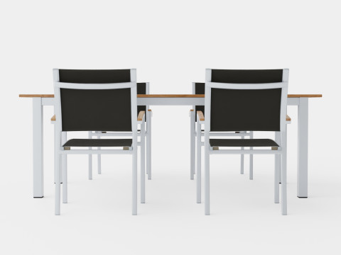 Twin dining set Model 3D