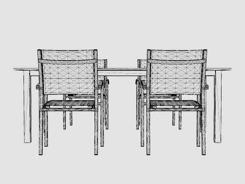 Twin dining set Model 3D