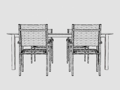 Conjunto de jantar duplo Modelo 3D