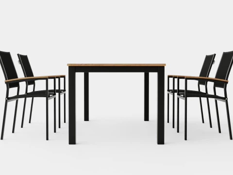 Twin dining set 3D Model