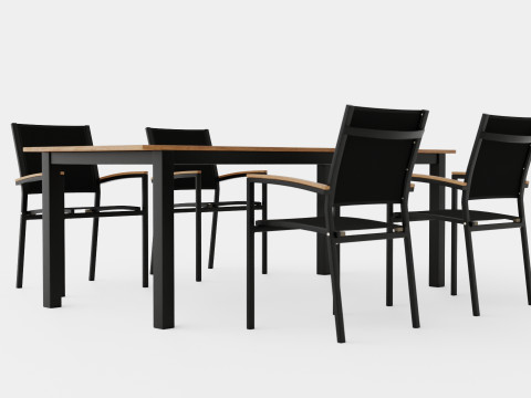 Twin dining set 3D Model