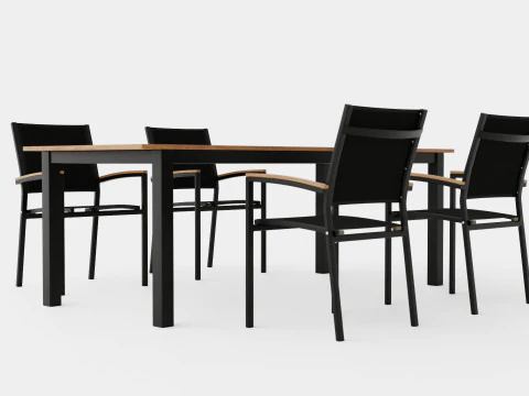 Set makan kembar Model 3D