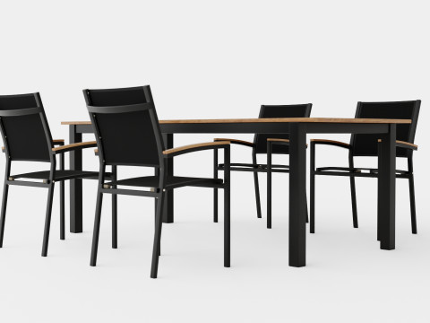 Twin dining set 3D Model