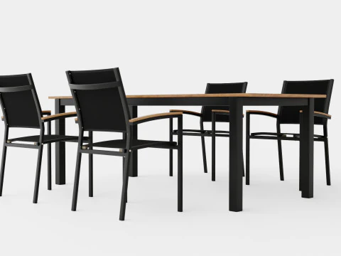 Set makan kembar Model 3D