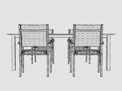 Twin dining set 3D Model