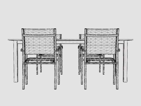 Set makan kembar Model 3D