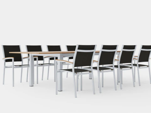 Twin dining set 3D Model