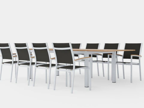 Twin dining set 3D Model