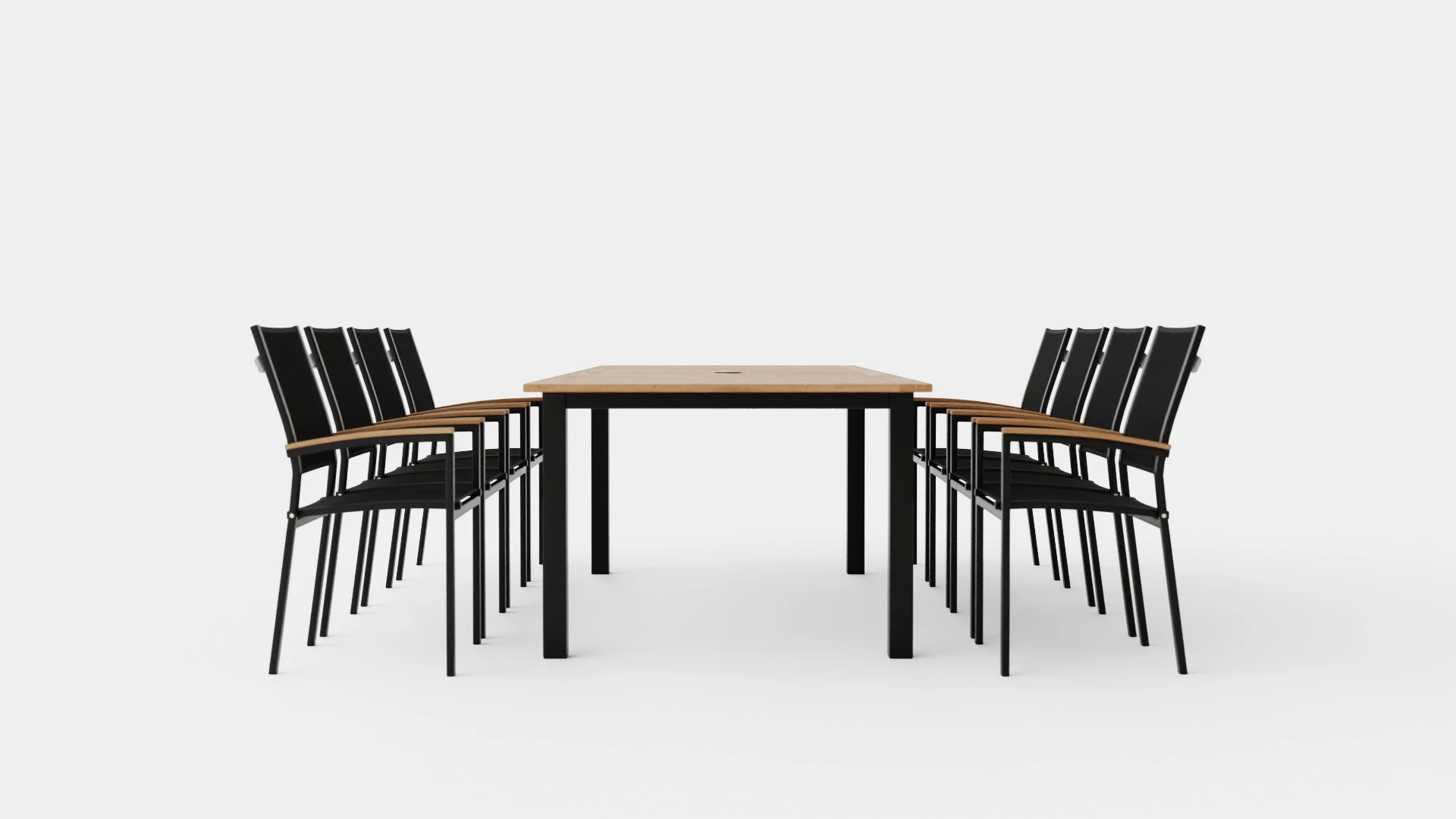 Twin dining set 3D Model .c4d .max .obj .3ds .fbx .stl .blend