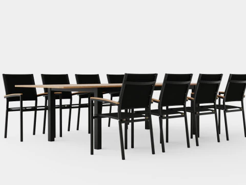 Twin dining set 3D Model