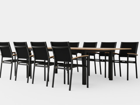 Twin dining set Model 3D