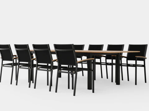 Twin dining set 3D Model