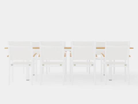 Ensemble de salle &agrave; manger double Modèle 3D