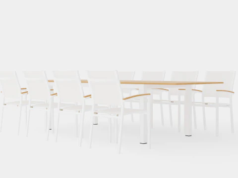 Ensemble de salle &agrave; manger double Modèle 3D