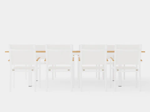 Ensemble de salle &agrave; manger double Modèle 3D