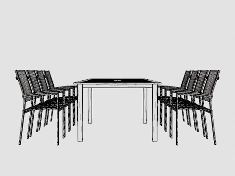 Twin dining set 3D मॉडल
