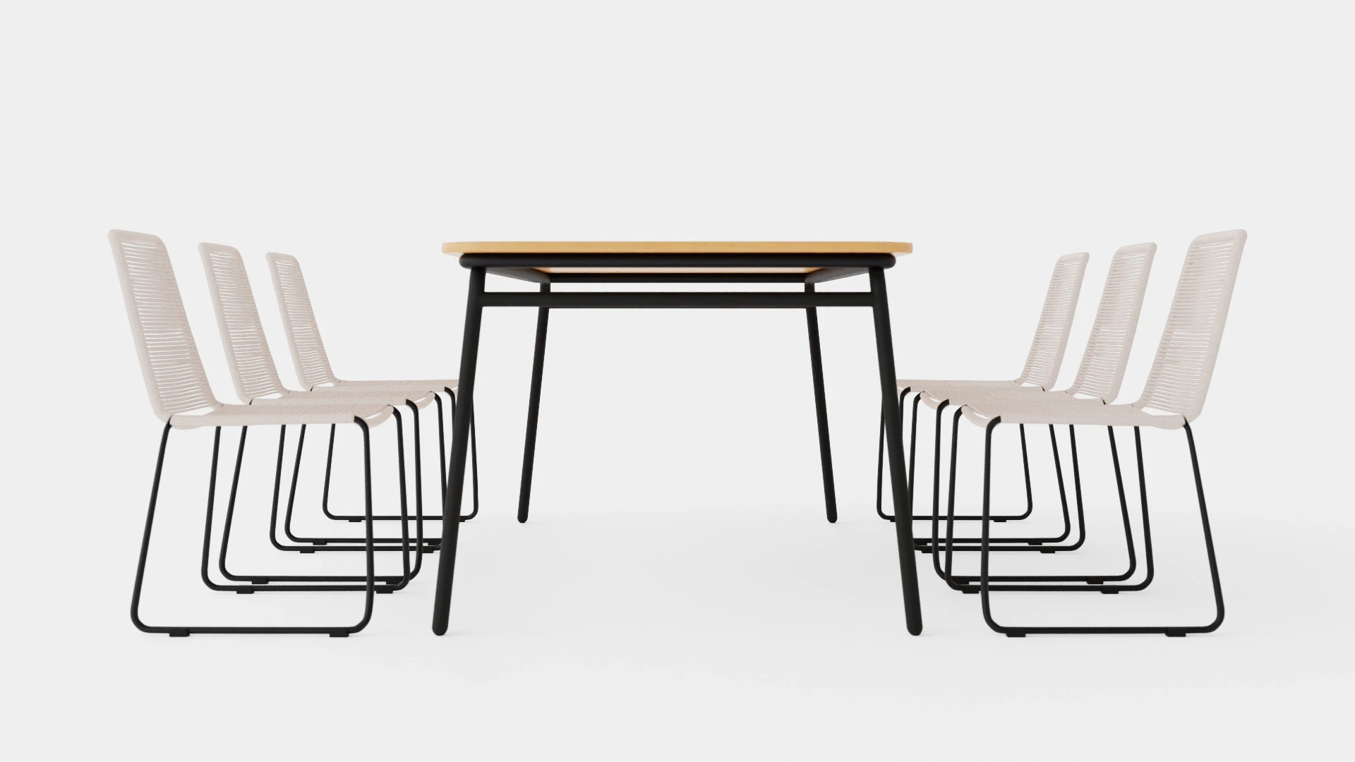 Bjorko and Hono dining set 3D Model .c4d .max .obj .3ds .fbx .stl .blend 