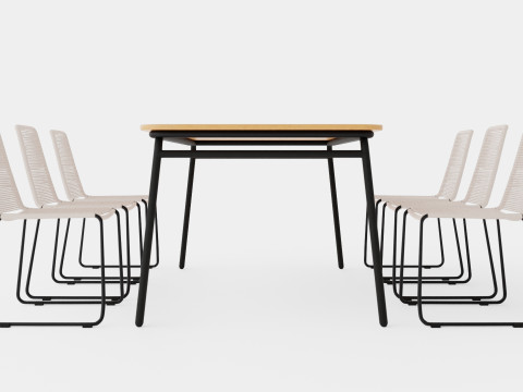 Bjorko and Hono dining set 3D Model