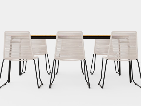 Bjorko and Hono dining set 3D मॉडल