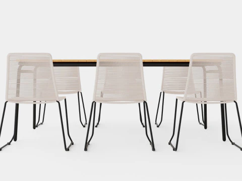 Bjorko and Hono dining set 3D Model
