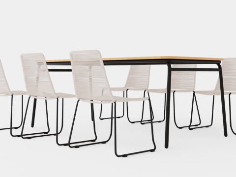 Bjorko and Hono dining set 3D मॉडल