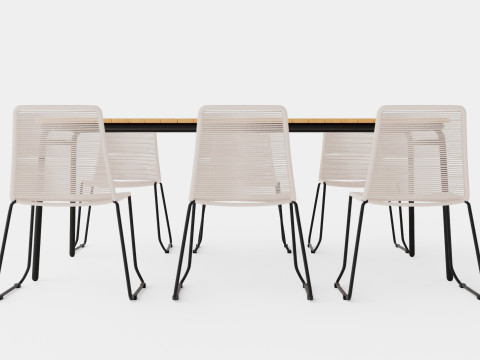 Bjorko and Hono dining set 3D मॉडल