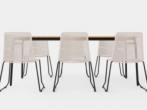 Bjorko and Hono dining set 3D Model
