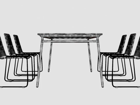 Bjorko and Hono dining set 3D Model