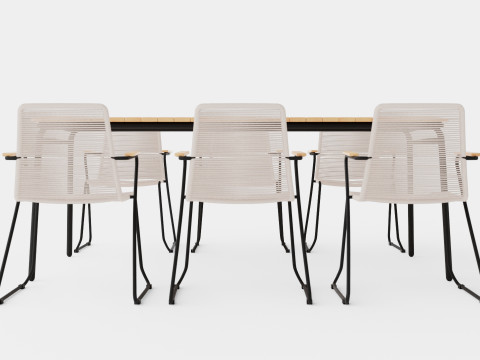 Bjorko and Hono dining set 3D मॉडल