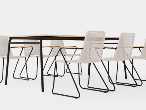 Bjorko and Hono dining set 3D Model