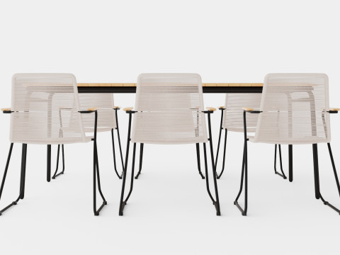 Bjorko and Hono dining set 3D मॉडल